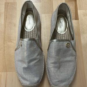 Michael Kors Hastings Espadrilles Pale Gold Size 9